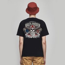 할리데이비슨 해골 라이더 반팔티 오토바이티셔츠 바이크