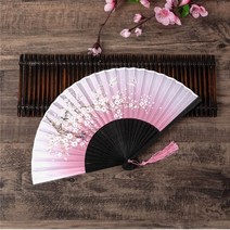 복사꽃 접이식 대나무 부채 / 선물용 접부채, 상세페이지 참조
