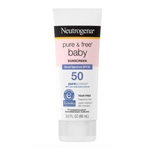 선크림 뉴트로지나 퓨어 & 프리 베이비 선크림 SPF 50 티어 프리 방향제 프리 3 OZ
