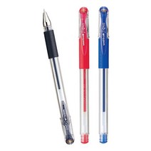모래알마켓 UM-151 0.5mm 유니 시그노 중성펜 겔펜 3색 검 빨 파, 빨강