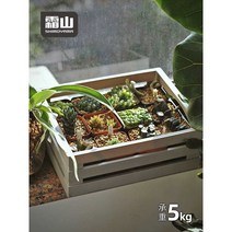 식집사 화분 식물 보관 정리 플랜트박스 나무무늬, 밀리터리그린(31cmx24.4cmx11.5cm