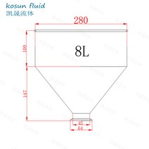 대형 깔때기 스텐 주입기 소스 산업용 음식점 식당 호퍼 대구멍 액체 업소용, C 8리터 sus304 다이얼 64