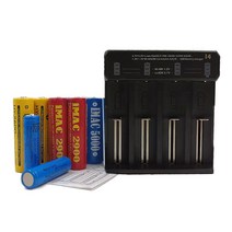 18650 26650 21700 리튬이온배터리 멀티 i4 4구 충전기 리튬인산철 니켈수소 카드뮴 AA AAA, i4 4구충전기+아답터