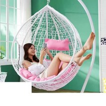 둥지 흔들의자 해먹 요람 파티룸 풀빌라 행잉 체어, 싱글 브라운 파인 라탄 (팔걸이 포함), 1개