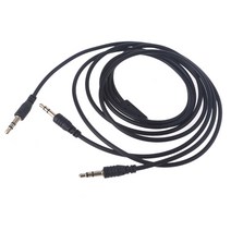 1pc 3.5mm 오디오 스플리터 Y 케이블 수컷에서 2 개의 남성 검은 스테레오 잭 어댑터 케이블