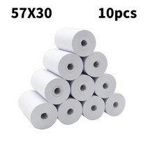 프린터 악세사리 감열지 57x30mm POS 프린터 10 롤 모바일 블루투스 금전 등록기 용지 롤링 용지 Pos 접대, 10 Rolls