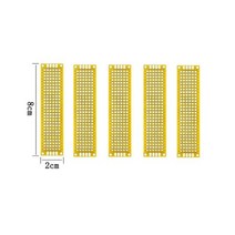 5개/lLOT DIY 프로토 타입 2x8 3x7 5x7 7x9CM 양면 PCB 인쇄 회로 기판 Arduino 키트 용 범용 Protoboard, yellow-2x8CM-5pcs