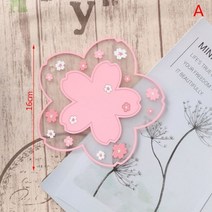 1/2pcs 체리 행운의 클로버 꽃 단열 패드 식탁 매트 미끄럼 방지 컵 패드 미끄럼 코스터 주방 액세서리, 07 a_01 M