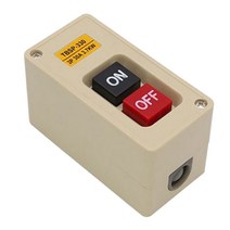 TBSP-330 3상 방수 30A 전원 푸시 버튼 스위치 2 키 잠금 경향, 90x50x45mm, 베이지, 아크릴로 니트릴 부타디엔 스티렌 플라스틱