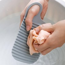 휴대용 미니 양면 손 빨래 판 행주 세탁용품 싱크대 세면대 휴대용 미니 여행용 빨래판 손, 그레이