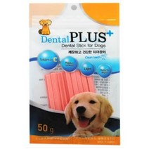 덴탈플러스 국산 덴탈 개껌, 딸기맛, 50g, 5개