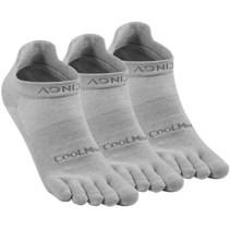 Aomagic 발가락 양말 고 운동용 러닝 다섯 손가락 다채로운 여성 남성용 부드럽고 편안함 경량 A# 3쌍-발목(청록색 플루오레세인 탠저린) 176180, 작은., E4110# 그레이