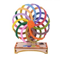 우드 회오리 착시 회전판 구동 키트 만들기 과학놀이 교과서 직선 조립 사이언스 꾸미기 교재 창작
