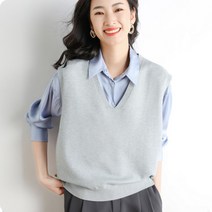 에쉬울프 루즈핏 니트 베스트 조끼