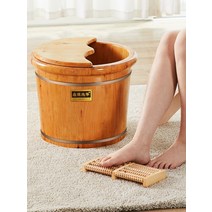 족욕기 습식 원목편백나무 삼나무 발목욕 30cm가정용, 05.30cm 라운드 에지 + 마사지기
