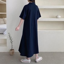마롱패션 카라 훌 그레이 네이비 여성 봄 여름 원피스