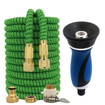 고압고무호스 확장형 정원 호스 매직 고압 세차 야채 급수 드립 관개 17 피트-150 피트, 86.125ft - Hose kit