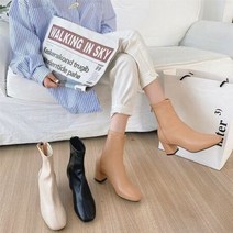 여자 가을신발 앵클 편한부츠 6CM굽 정장구두 가을앵글부츠 겨울부츠 여자가을신발 스웨이드앵클부츠 오피