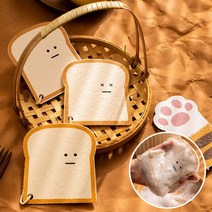 친환경 천연 나무펄프 캐릭터 스펀지 주방 설거지 천연 수세미 다목적 매직 수세미, 식빵x_x