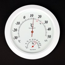 나이스리빙 벽걸이용 아날로그 온습도계(230mm) 온도 습도 실내온습도계, 상세페이지 참조
