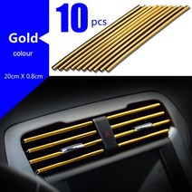카라반용품 캠핑카 액세사리 DIY 액세서리 자동차 장식 유니버설 자형 자동차 에어컨, 골드 10개