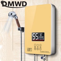 가스온수기 대용량전기온수기 전기온수기상향식 dmwd 6000w 전기 온수기 인스턴트 주방 욕실 순간 탱크리스 난방 샤워 급수 히터 led 디스플레이, 푸른