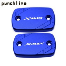 YAMAHA XMAX 300 X-MAX 250 X-MAX 125 2018-2021 XMAX 400 2019-2021 앞 브레이크 실린더 유체 저장소 커버 캡에 적합, 협력사, 파란색 로고 XMAX
