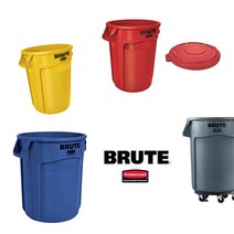 러버메이드 벤티드 브루트 원형 컨테이너 BRUTE 휴지통 다용도 정리함 원두보관 사료통, 파랑(뚜껑X), 121L