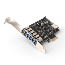 데스크탑/PC USB 3.0 7포트 PCI-E 확장 카드 슬롯 LP브라켓, NEXT-407NEC LP