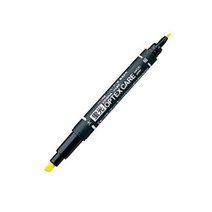 오피스넥스 제브라 옵텍스케어형광펜 0.8mm 4.0mm 노랑 WKCR1-Y, 단품