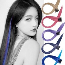 룸804 웨이브 붙임머리 웨이브펌 피스 브릿지 옴브레 하이라이트 탈색 가발 헤어피스 부분가발, 웨이브형, 핑크