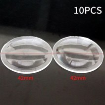 VR 호환 10pcs 투명 양면 볼록 렌즈 hd 비구면 초점 교체 부품 전문 3d 안경, 42mm