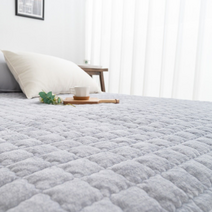 패드 극세사매트리스패드 침대패드싱글 이스턴킹, 그레이Q