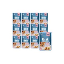 브릿 프리미엄 캣 파우치 치킨 키튼 85g 아기고양이 습식 주식 사료 12개