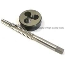 2pcs 미터법 사다리꼴 나사 탭 및 다이 세트 오른손 tr8 t8 t8x1.5 tr8x2 tr8x3 왼손 tr 나사 탭 라운드 다이 t8x2 t8x3, 1set tr8x1.5