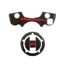 스즈키 하야부사 GSX1300R K8 K10 L1 스티커 연료 탱크 패드 가스 캡 커버 트리플 탑 클램프 데칼 탄소 섬, 04 1