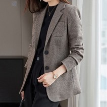 퀸이즈 오나 모던 체크 자켓