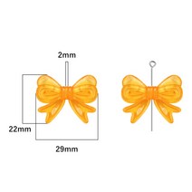 레고장식장 아크릴장식장 피규어장식장 유리장식장 4pcs 달콤한 매력 아크릴 나비 구슬 Bowknot 활 쥬얼리, 10 01