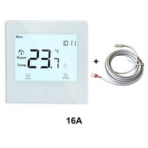 컨트롤러 바닥 난방 온도 조절기 16a 전기 난방 온도 조절기 3a 가스 보일러 용 물, 220-240v