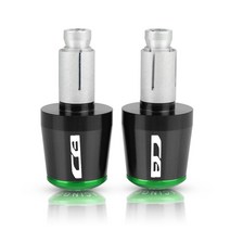 혼다 오토바이 7/8 인치 22MM 핸들바 핸드 그립 바 엔드 CB125R CB300R CB400 CB500X CB, 08 Black-Green