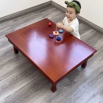 대형 교자상 제사상 접이식 차례상 손님 찻상 좌식, 60x80 직사각형 투명 오일 높이 29cm
