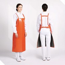 방수앞치마 (양면코팅_7부_H형) 15color, 블랙