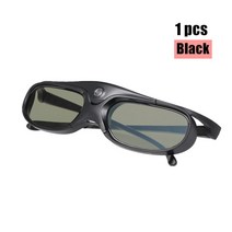 VR VR기기3D 액티브 셔터 안경 DLP-LINK Xgimi Z4X/H1/Z5 Optoma Sharp LG Acer H5360 Jmgo BenQ Coolux 프, 한개옵션1, 01 BLACK-1pcs