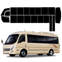 로톰 GM대우 버스 레스타 측후면 썬팅필름, RTF-4S 25 (연함), 한국GM