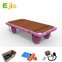 워터 플랫폼 매트 매직 카펫 야외 서핑 낚시 4202m157 788 인치 티크 EVA 커버 플로팅 아일랜드 도크 풍선 요트 풀 비치 오션 레이크, 8.4X2X02m  Pink No Ladder
