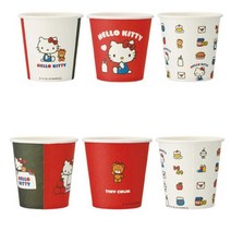 헬로키티 종이컵 칼라 일회용 예쁜 캐릭터 100ml 9619