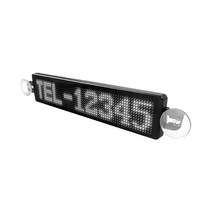 led 전광판 네온 라인조명 미니 광고판 LED 자동차 창 디스플레이 사인 보드 USB 5V 슈퍼 슬림 스크롤 휴대 전화 번호 프로그래밍 가능한, [04] Yellow