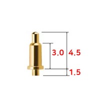 10개 높이 4.5/1.5mm DIP 포고핀 10pcs 4.5/1.5mm DIP Pogo Pin