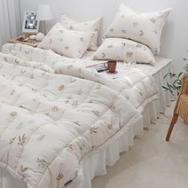 이즈베딩 네추럴 워싱 리프 세미마이크로 간절기 이불베개세트 (SS/Q)