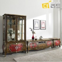 칸투 마호가니원목 엔틱 3170 거실장세트, 단품